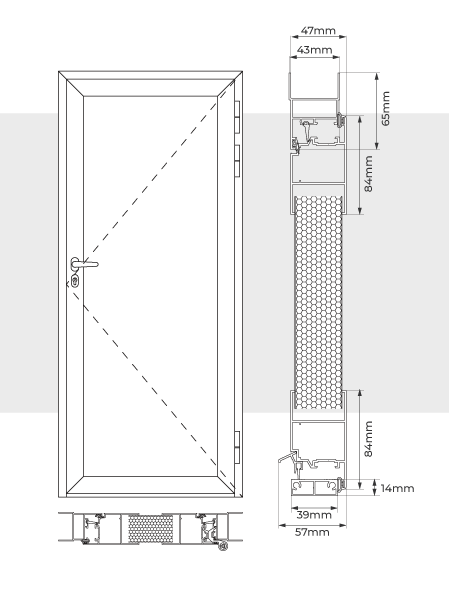 Dimensiones Puerta de Servicio