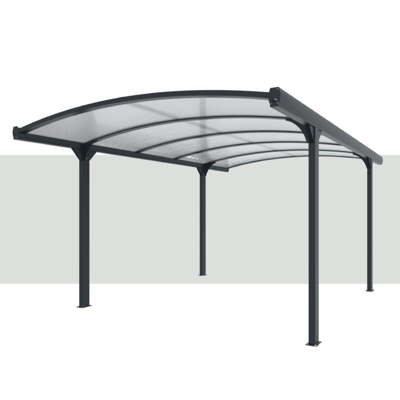 Suministro Cubierta para Coche Curvada en Aluminio 5x3 m