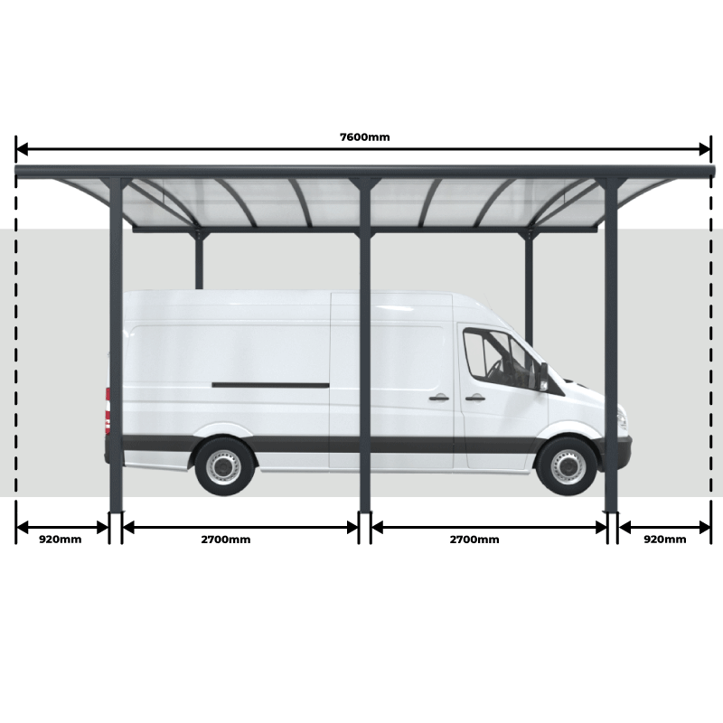 Largo Cubierta Curvada en Aluminio para Autocaravana