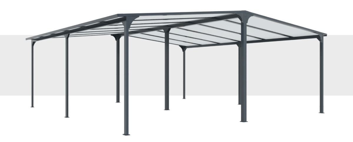 Suministro Cubierta para Coche Doble en Aluminio 6000x3000 mm