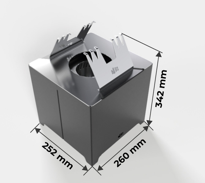 Dimensiones Estufa y Brasero de Mesa Baluan