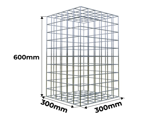 Medidas Gavión Modelo Cubo