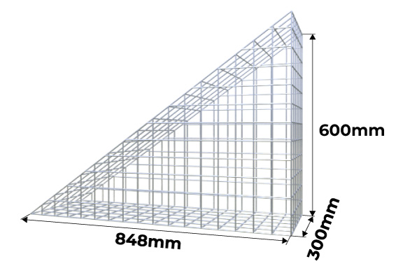 Medidas Gavión Modelo triangular