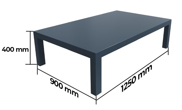 Dimensiones Mesa de Centro Bora Bora Modelo 2