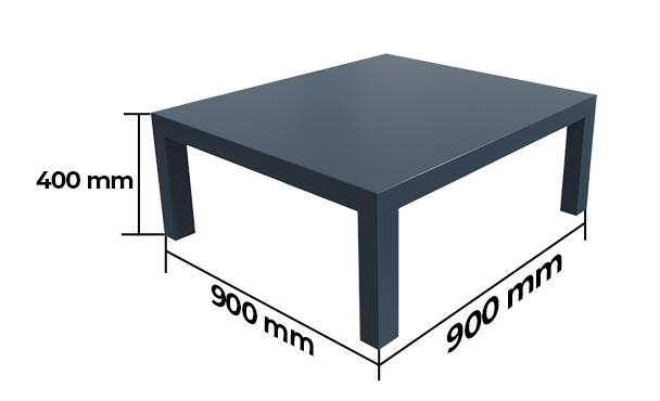 Dimensiones Mesa de Centro Bora Bora Modelo 1