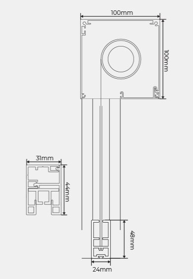 Medidas del Estore Vertical