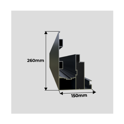 Canalón Pérgola Bioclimática Grandlux Adosada Hasta 4999 mm de Ancho