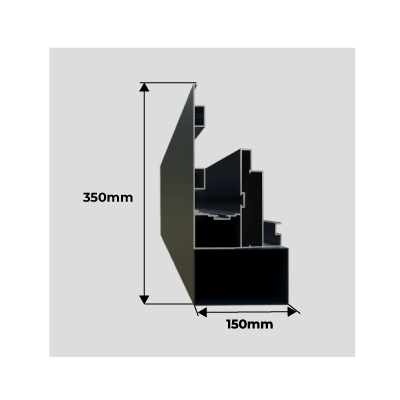 Canalón Reforzado Pérgola Bioclimática Grandlux Adosada a Partir de 5000 mm de Ancho