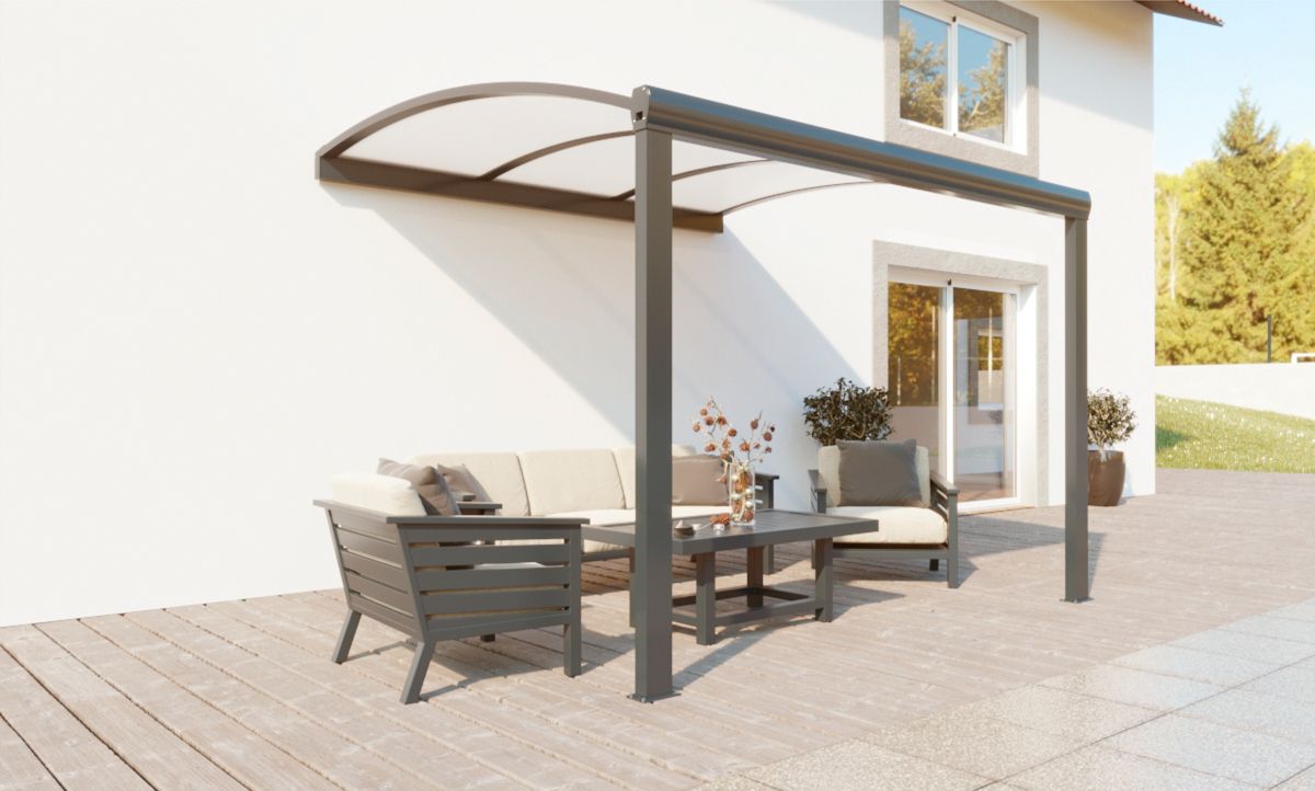 Pérgola Aluminio Clásica Standard con Tejado Curvo