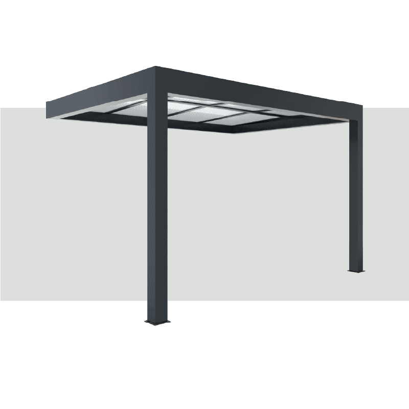 Dimensiones Pérgola Policarbonato Aluminio Grandlux Adosada