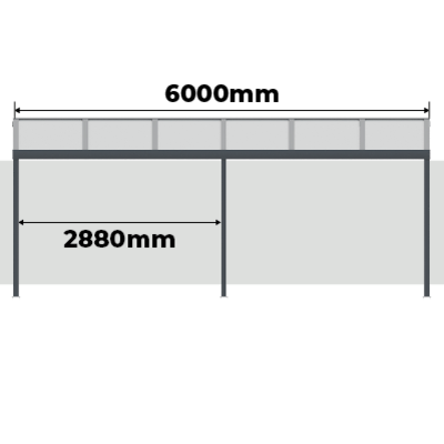 Distancia Entre Pilares Pérgola Aluminio Super Precio - Opción 3